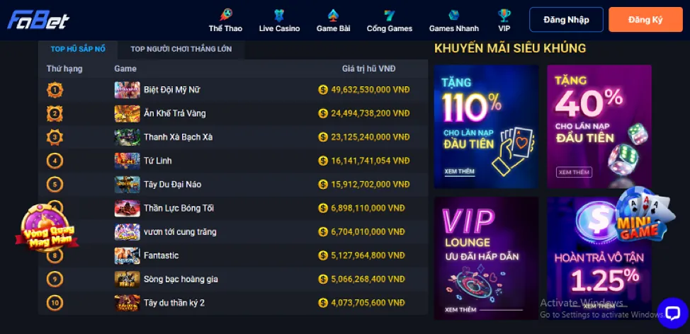 Đa dạng trò chơi cá cược tại hi88vip1